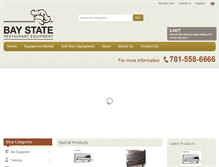 Tablet Screenshot of baystaterestaurantequipment.com